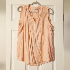 Notations Light Coral Sleeveless Blouse